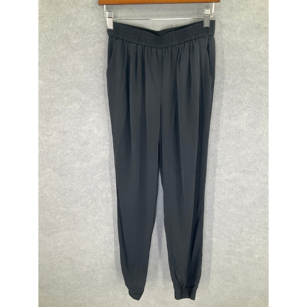 Diane von Furstenberg Silk Blend Jogger Pants Women's Size 0 Black